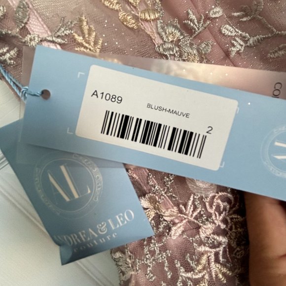 Blush/Mauve Andrea & Leo Prom Dress - Picture 4 of 7